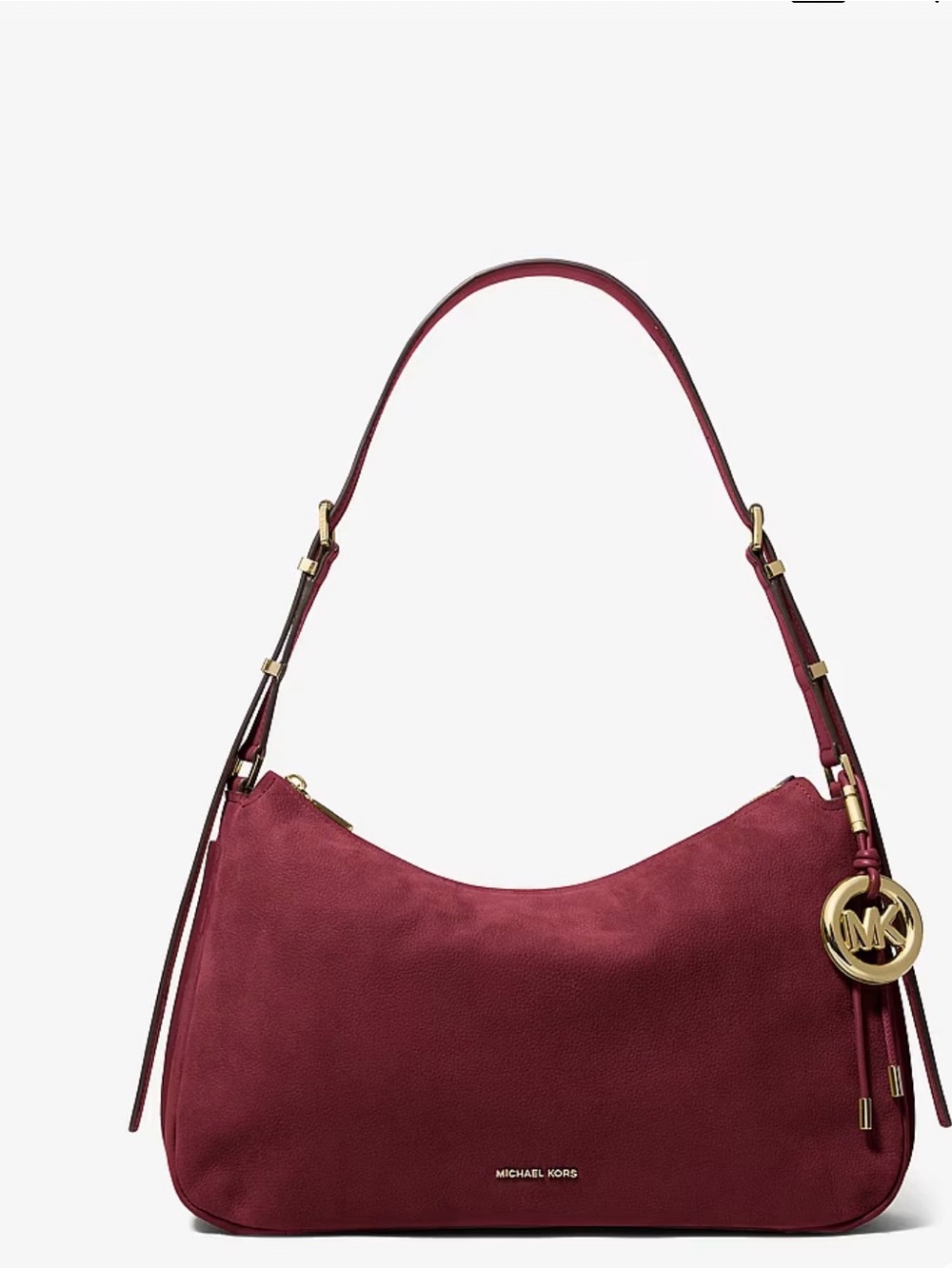 Michael Kors Nolita Medium Nubuck
Shoulder Bag (Oxblood)